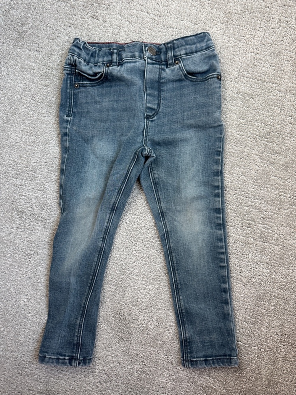 Zara Slim Stretch Denim Pants - Blue - 2/3T